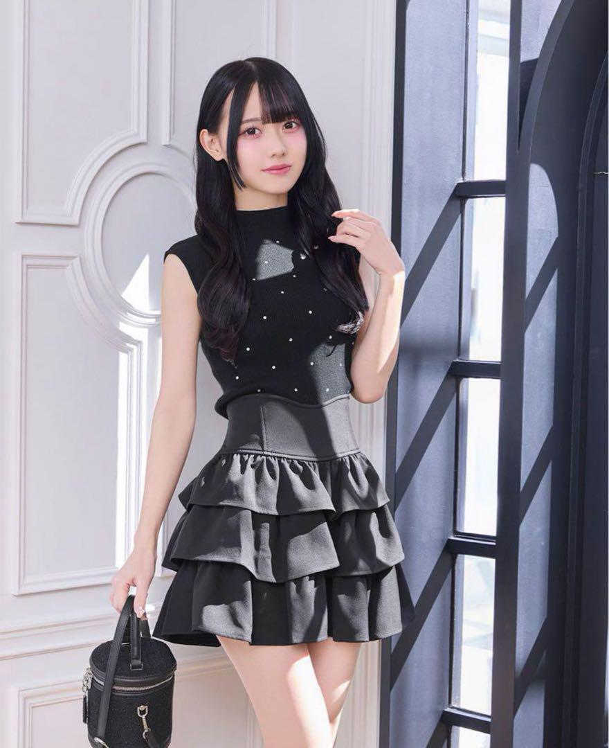 ミシェルマカロン フリル美脚スカート