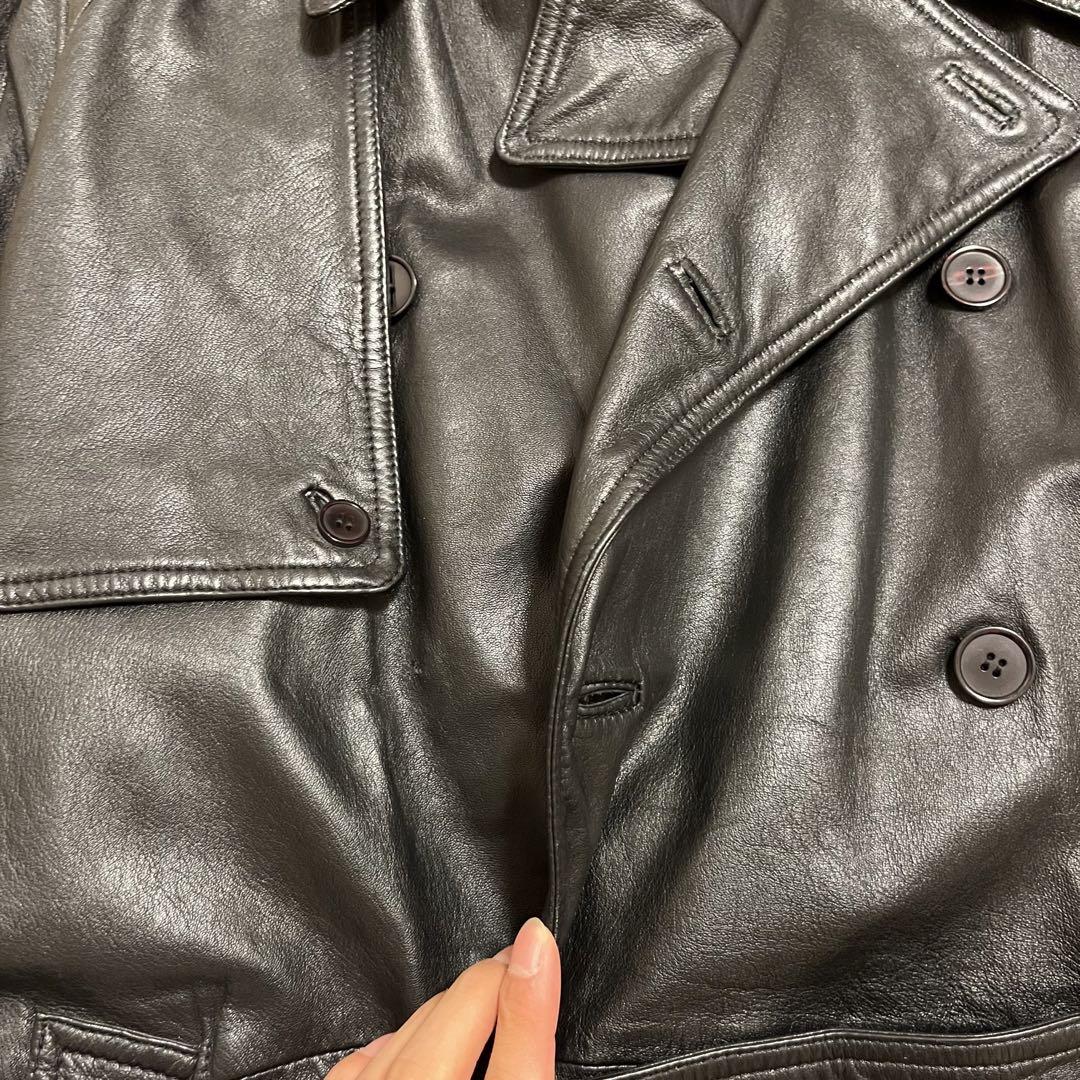 【入手困難/本革】ロングレザーコート 画像8