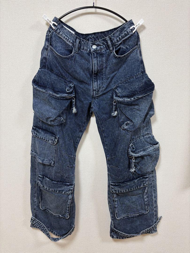 【ZARA】カーゴデニムパンツ　EUR42 USA32