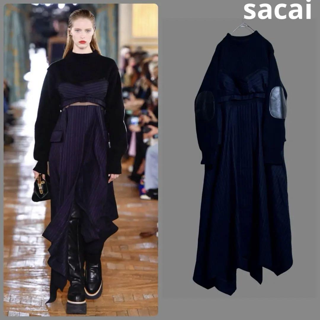2022年秋冬サカイ 変形ロングワンピース sacai 画像2