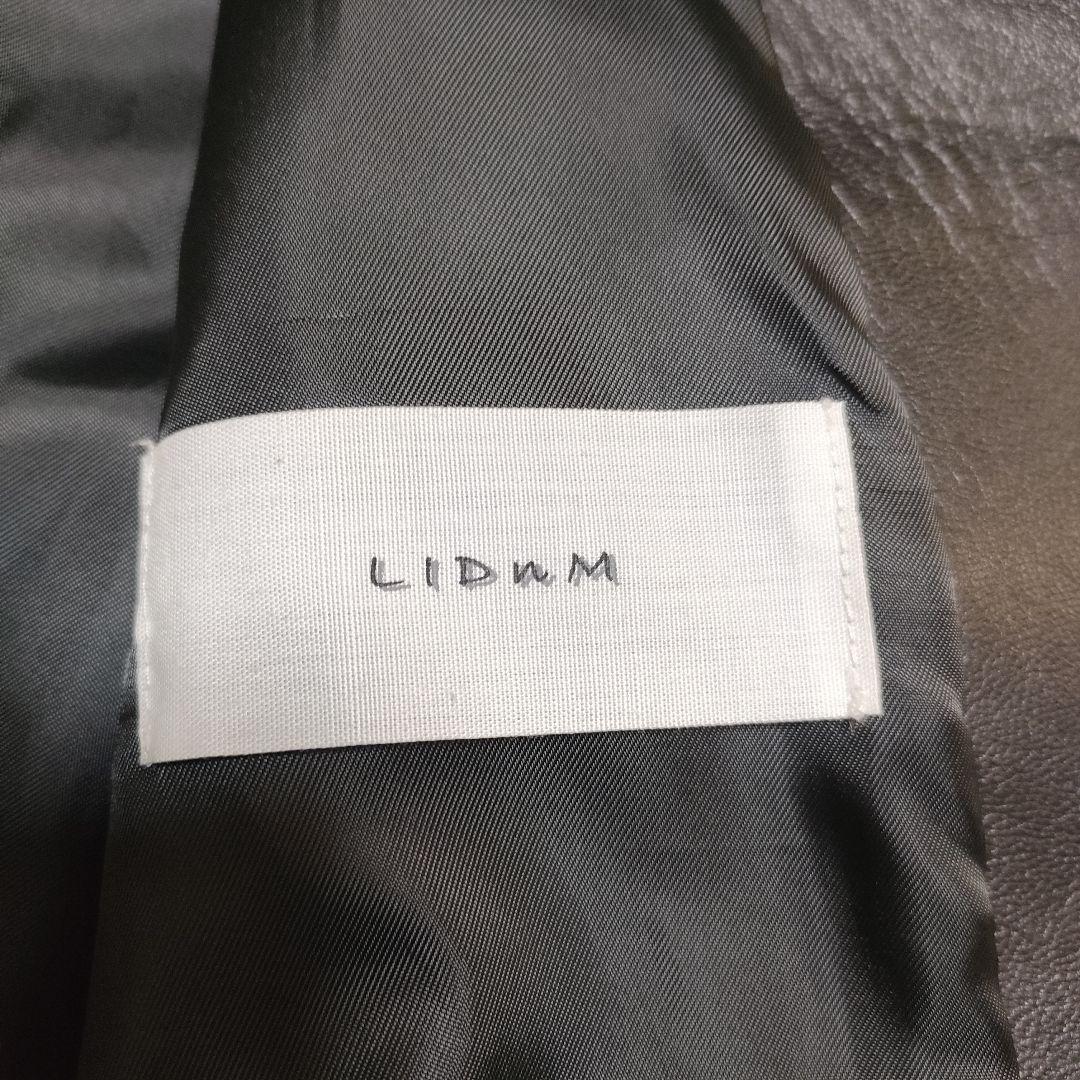LIDNM　リドム　シングルライダースジャケット　羊革　メンズ　L　ブラック　黒
