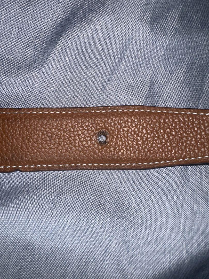 HERMESブラックレザー H型バックル ベルト