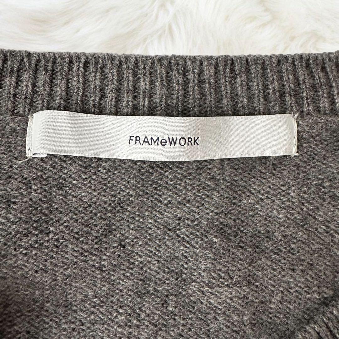 23AW フレームワーク ミドルゲージニット 天竺 ヘンリープルオーバー グレー 23AW フレームワーク ミドルゲージニット 天竺 ヘンリープルオーバー グレー