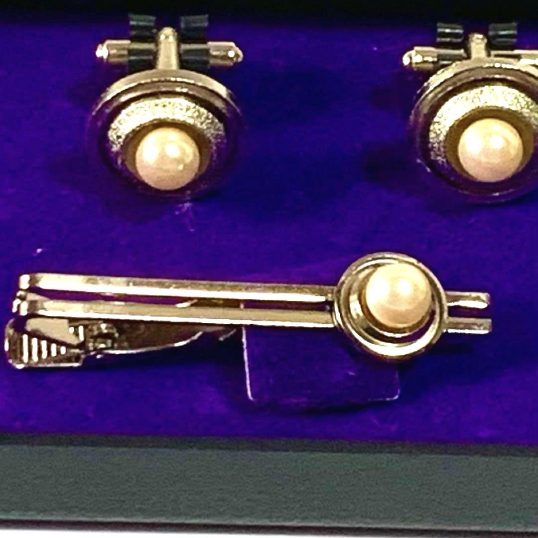 カフリンクス 真珠 ネクタイピン ブローチ 遺品整理にて TAIYO PEARL ブローチ ネクタイピン カフス セット 大洋真珠の
