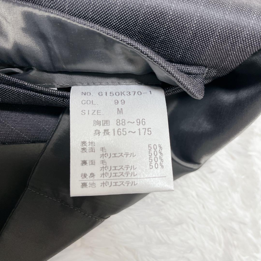 スーツセレクト　ストライプ　スーツ　スリーピース　ベスト　総裏地　ネイビー