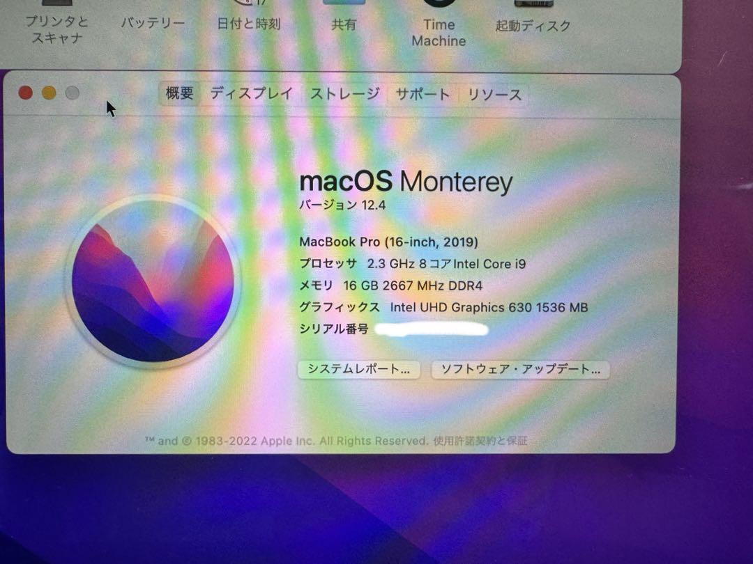 MacBook pro 2019 intel i9 16GB 1TB 16インチ