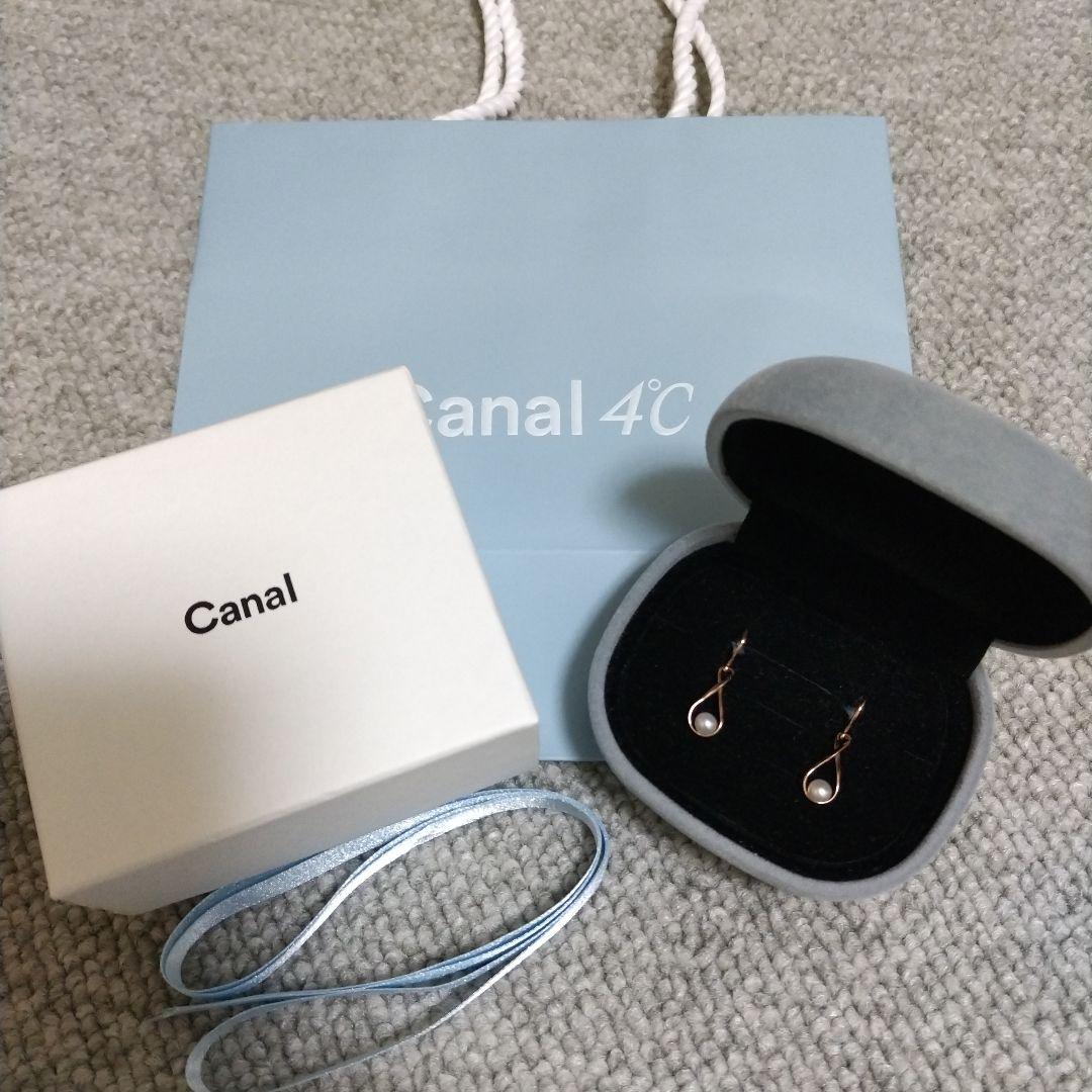 Canal4℃ K10　ピンクゴールド　フックピアス