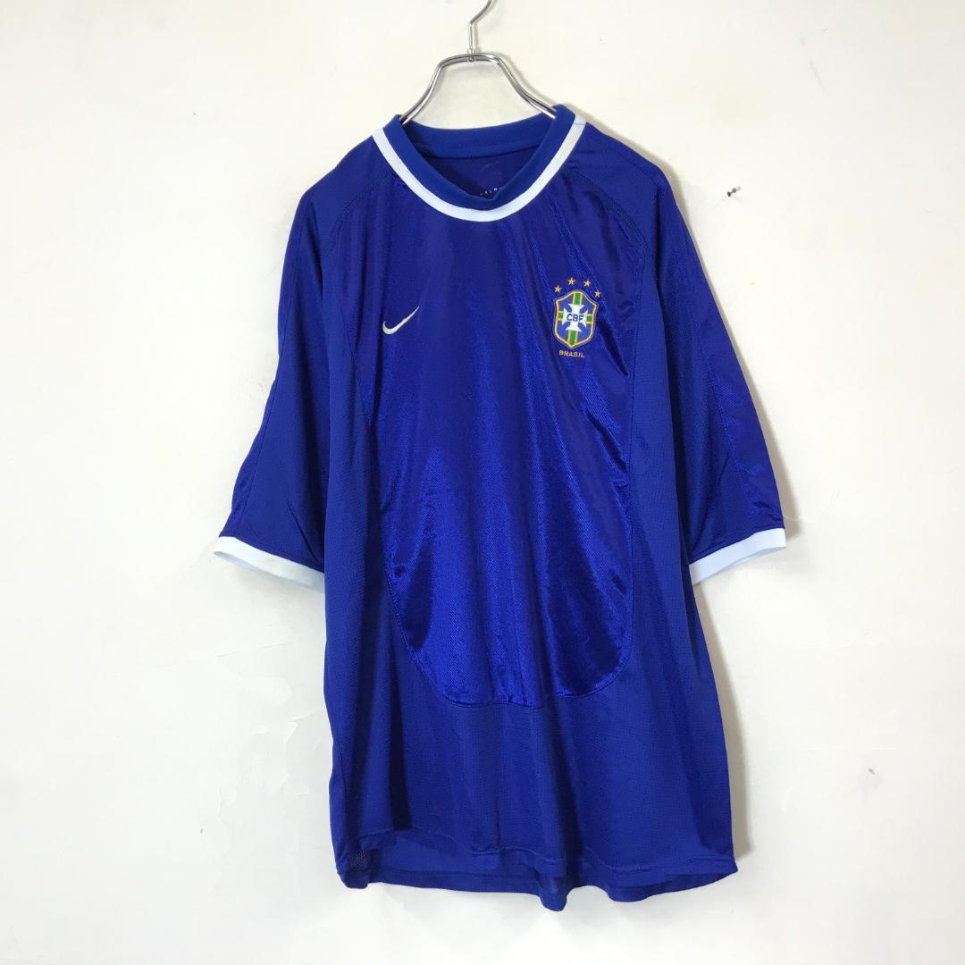 old 00年 NIKE ブラジル代表 ゲームシャツ ユニフォーム アウェイ