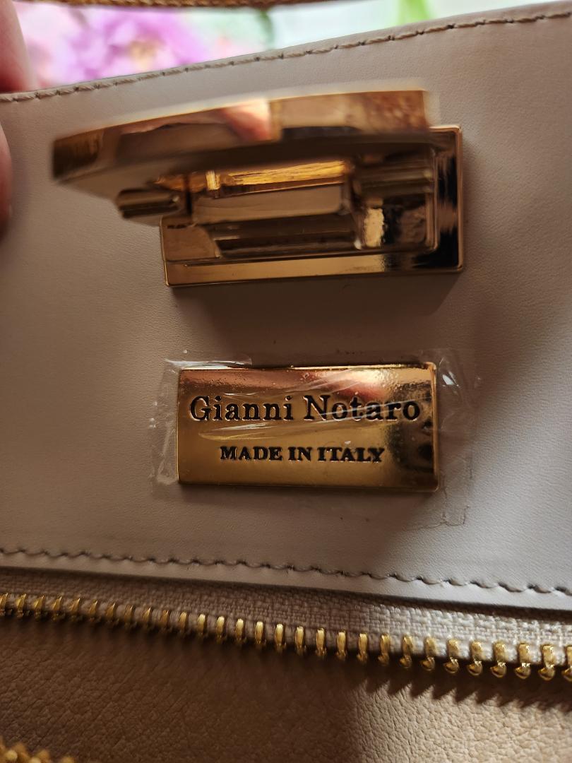 GIANNI NOTARO レザーワンハンドルバッグ(キャメル) 画像6