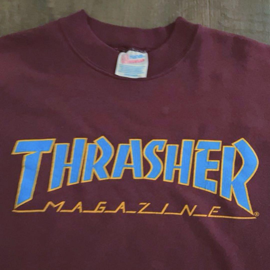 当時物　90s スラッシャー thrasher ヘインズ hanes スウェット