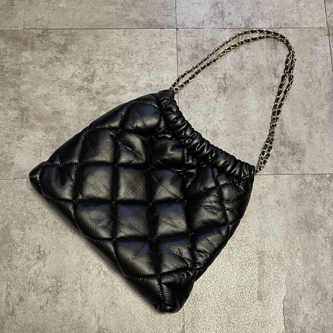 00s archive chain totebag quilting y2k