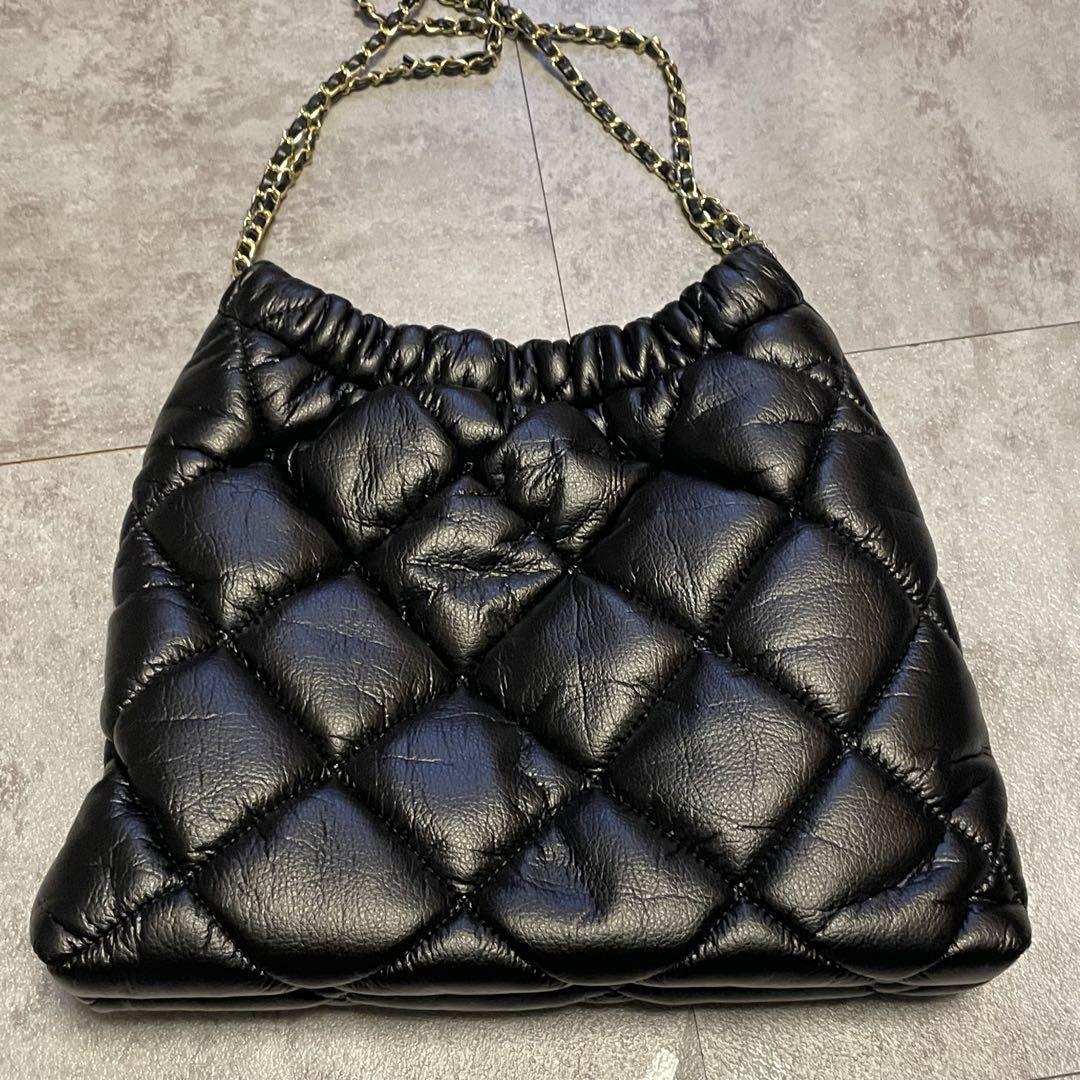 00s archive chain totebag quilting y2k