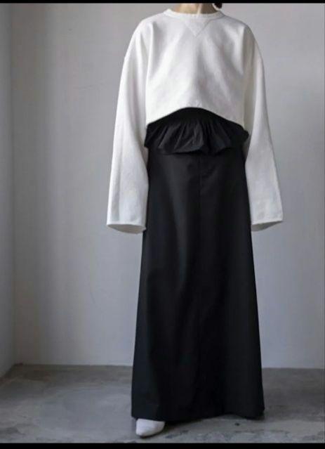 新品 シーオール 24ss クロップドスウェット ショート丈 短丈 S 黒