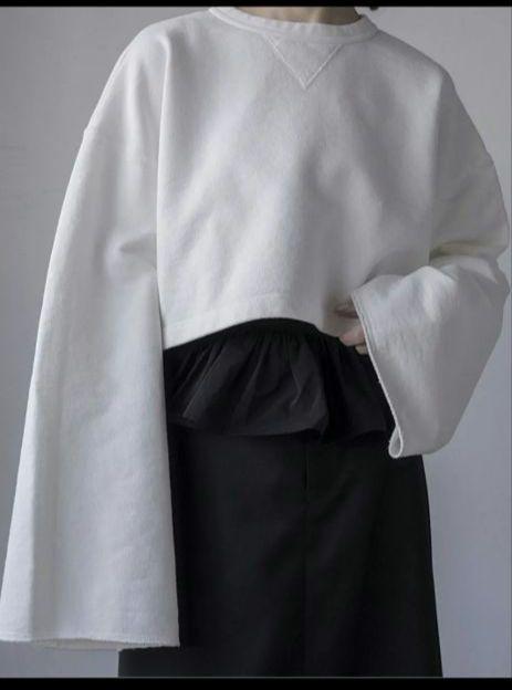 新品 シーオール 24ss クロップドスウェット ショート丈 短丈 S 黒