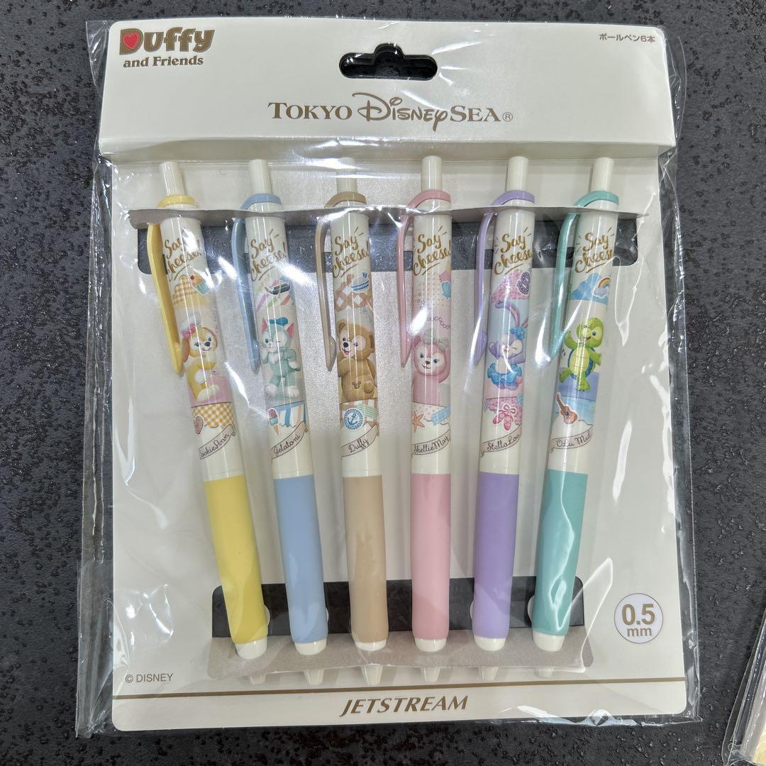 ダッフィーフレンズ　ボールペン 6本セット　メモ帳セット