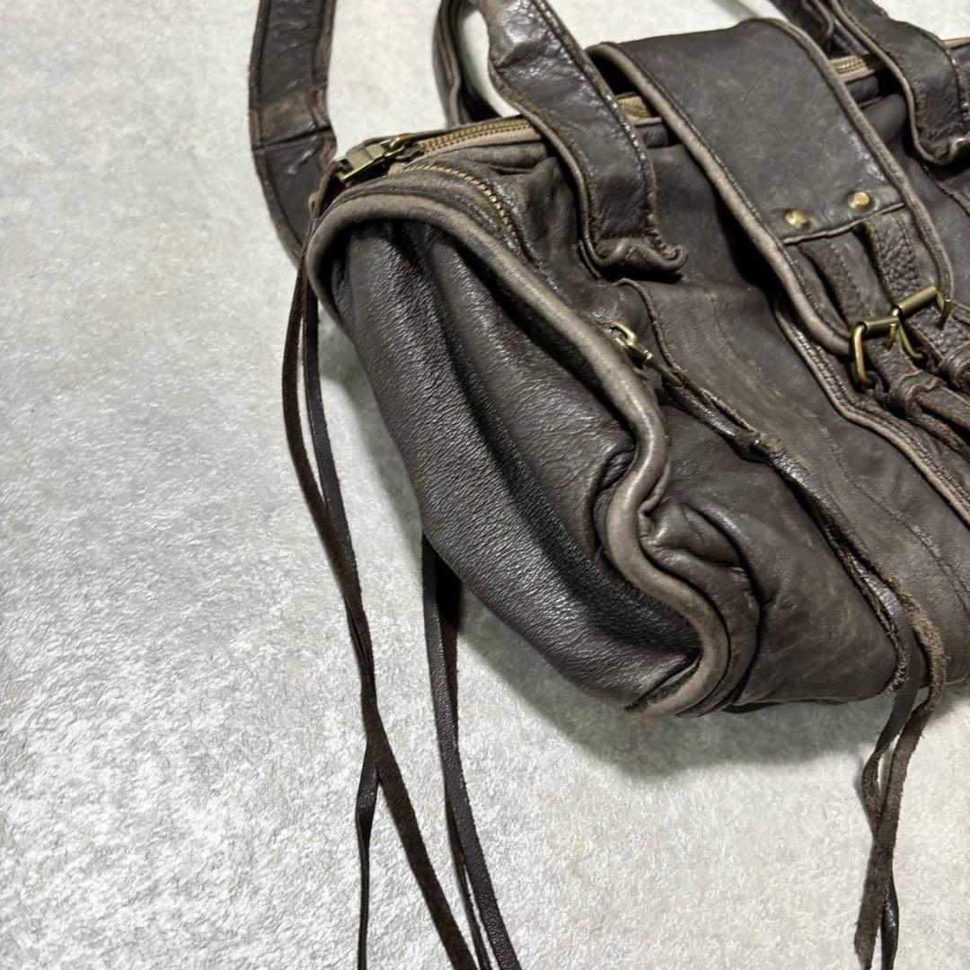 バッグ grunge leather mini boston shoulder bag