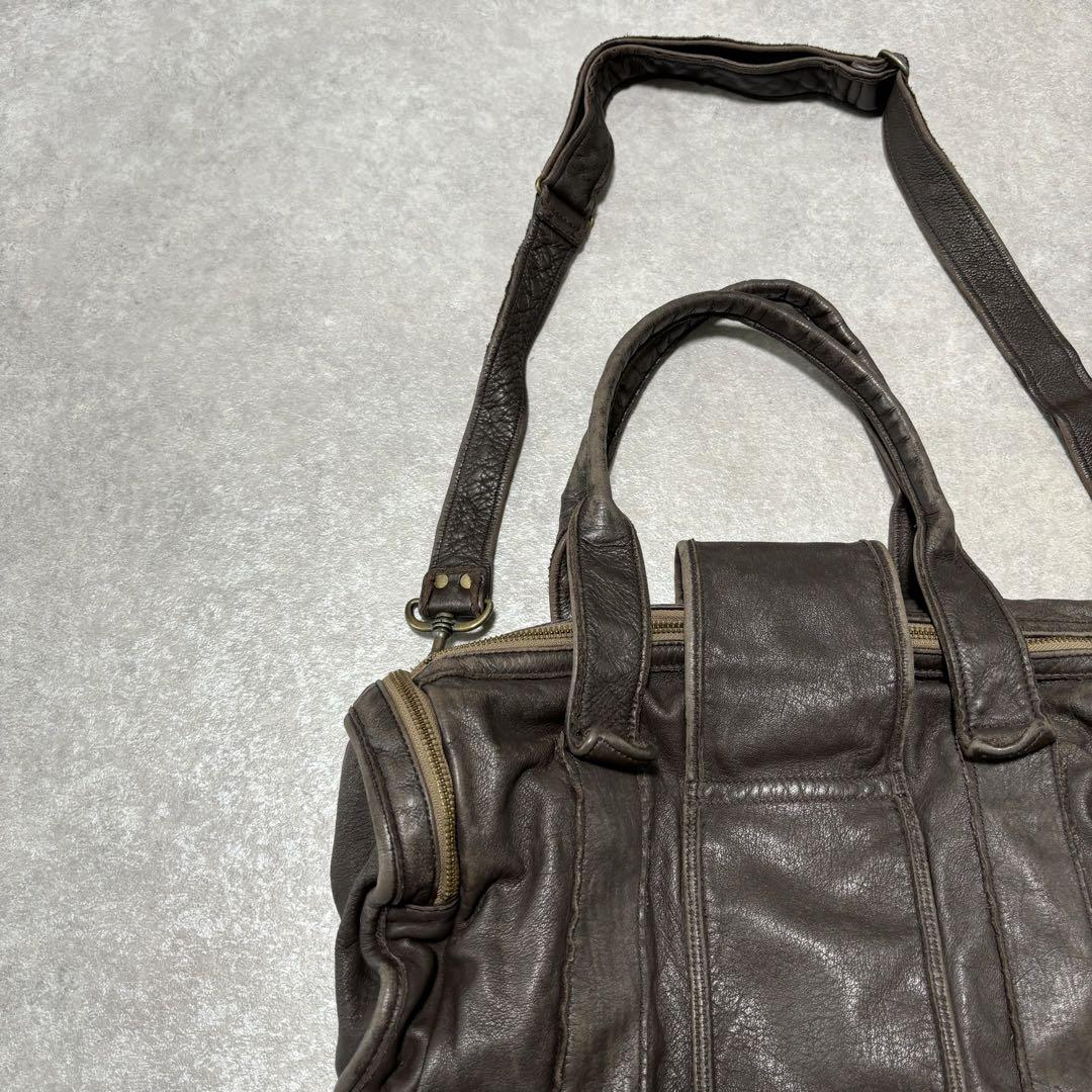 バッグ grunge leather mini boston shoulder bag