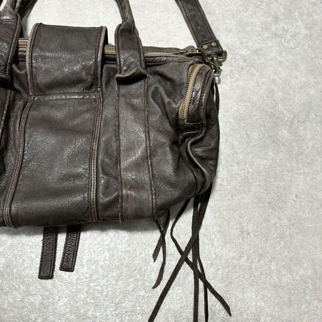 バッグ grunge leather mini boston shoulder bag