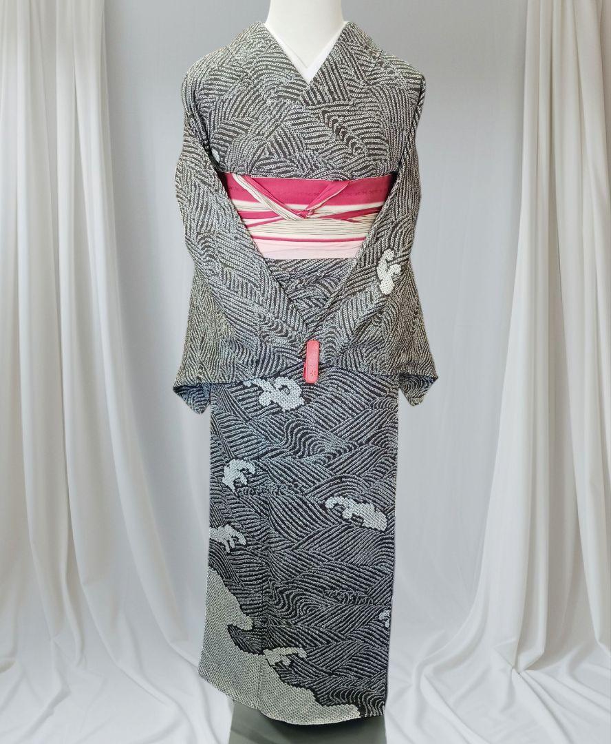 裄71.2　身丈168.6cm☆L～LLサイズ　ロング寸　圧巻の総絞り訪問着 9,240円