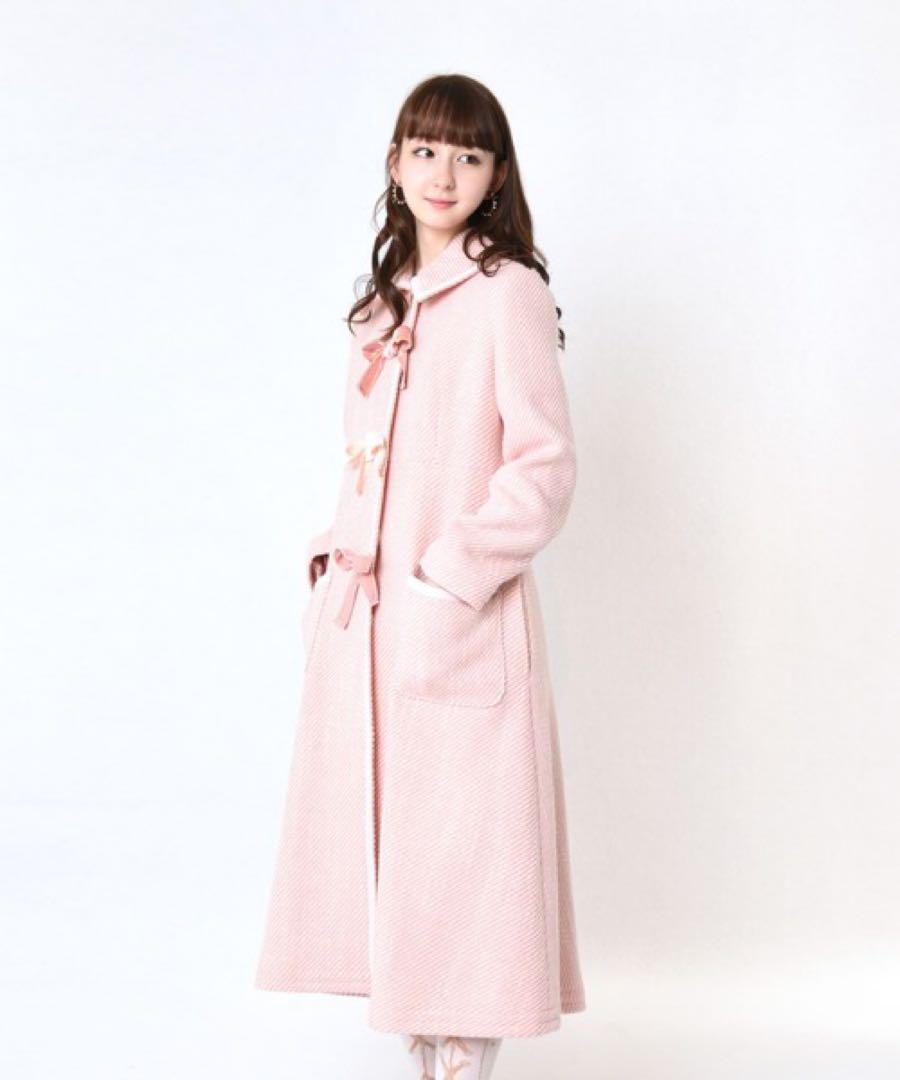 美品✨ミルク　バルコニーコート　リボン　ハートボタン　金ボタン　free