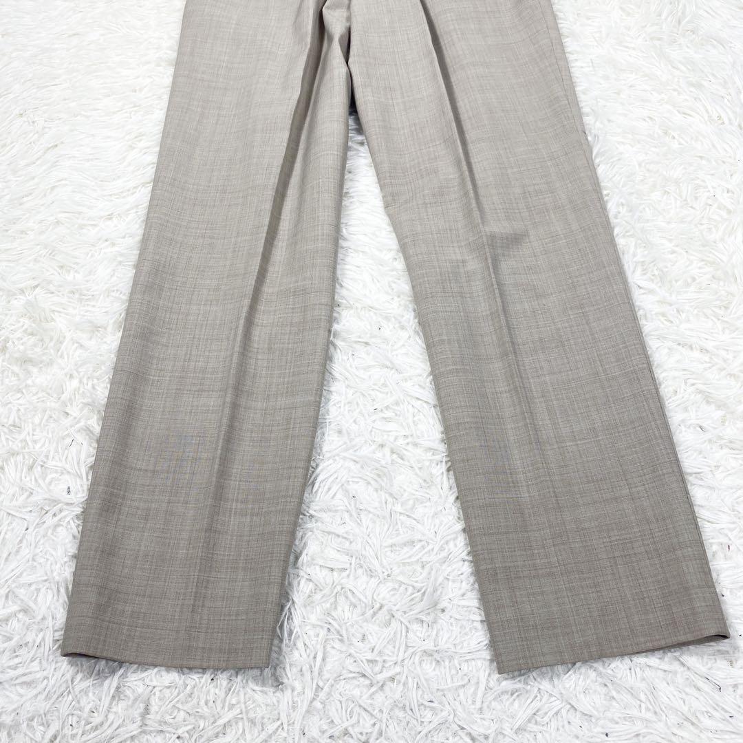 極美品　スーツカンパニーシー　春夏スーツ　ノーカラー　ベージュ　サイズ38(M)