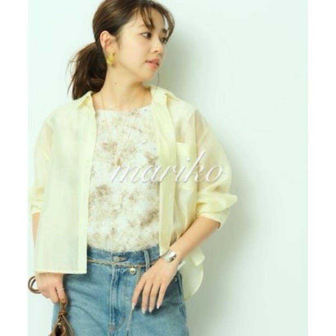 新品】ジャスグリッティー シアーショートシャツ アプワイザー