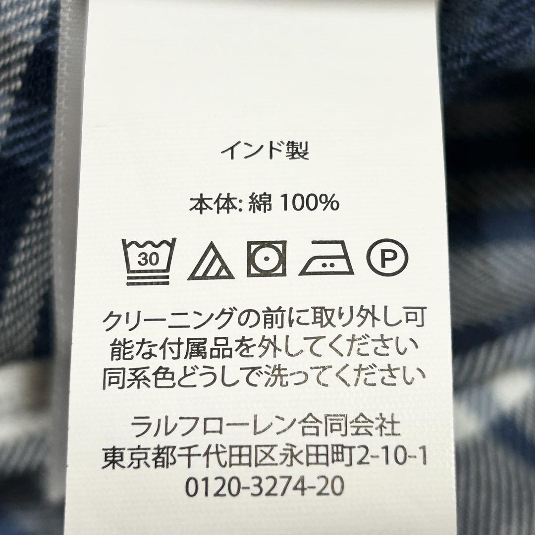 新品タグ付き 現行 ポロラルフローレン シャツワンピ マドラスチェック インド綿 画像7