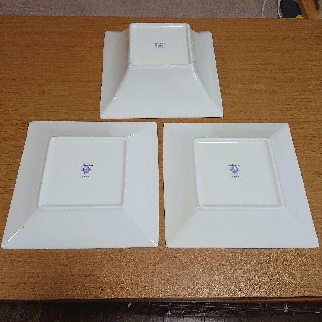 あ*ー様 【未使用品&中古品】京香旬彩５点セット、２３センチスクエアプレート深鉢 中古品】京香旬彩3点セット、23センチスクエアプレート2枚