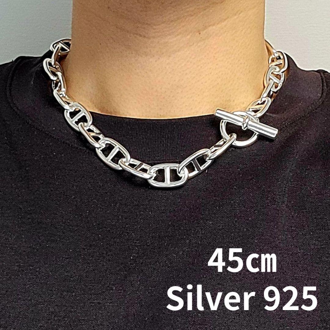 【新品】ヴィンテージ シェーヌダンクル シルバー 925 ネックレス メンズ ヴィンテージ シェーヌダンクル デザイン シルバー 925