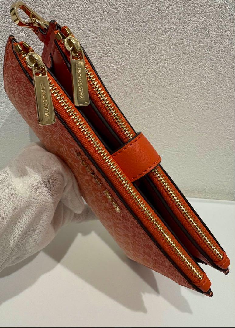特価☘️マイケルコース 長財布 ウォレット MK柄 モノグラム ロゴ財布 オレンジ