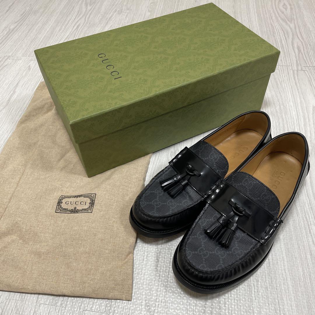 【美品】24SS 定価15万 GUCCI グッチ GGスプリーム ローファー