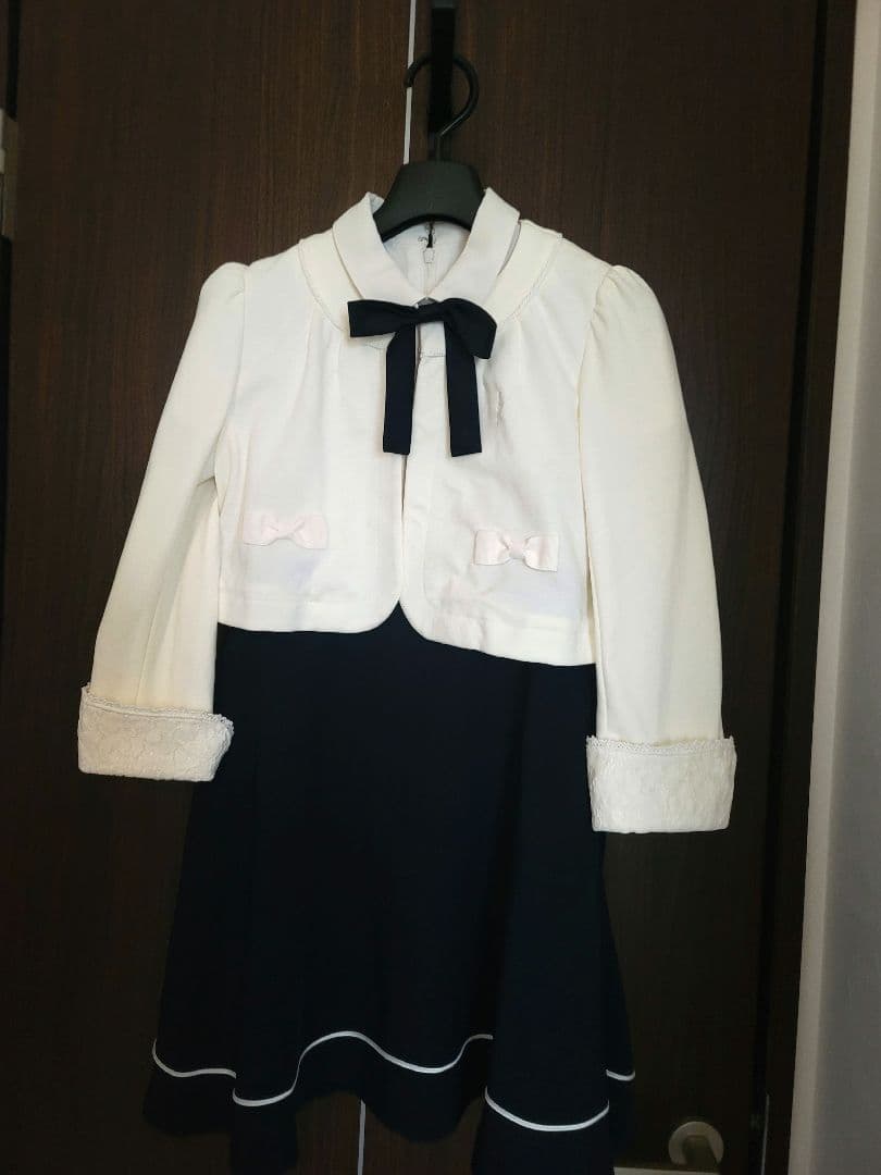 【美品】組曲 ワンピース+ジャケット 120、130