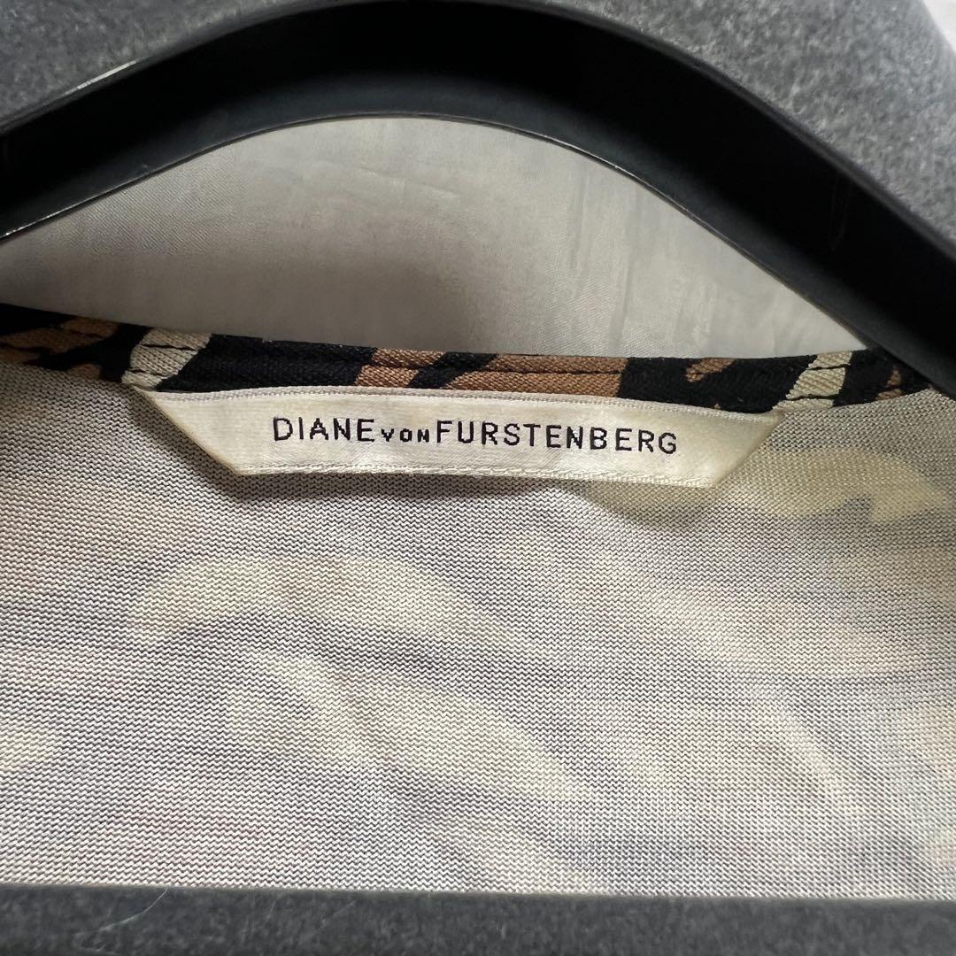 【良品】DIANEvonFURSTENBERG 総柄ラップワンピース 4 L