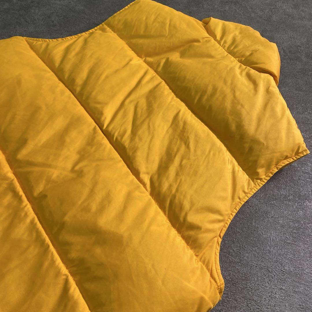 【L.L.Bean】90's カラーダウンベスト　ボタン　古着used 6AS1