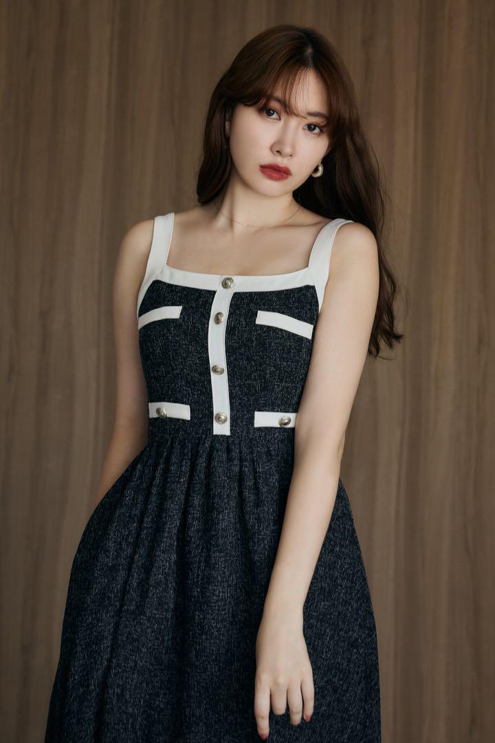 Herlipto verona tweed long dress 新品タグ付き