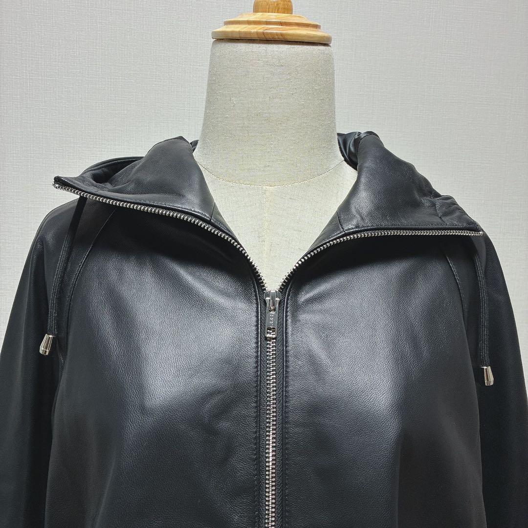 美品 ジャンルイシェレル 羊革 ラム 本革 レザージャケット 革
