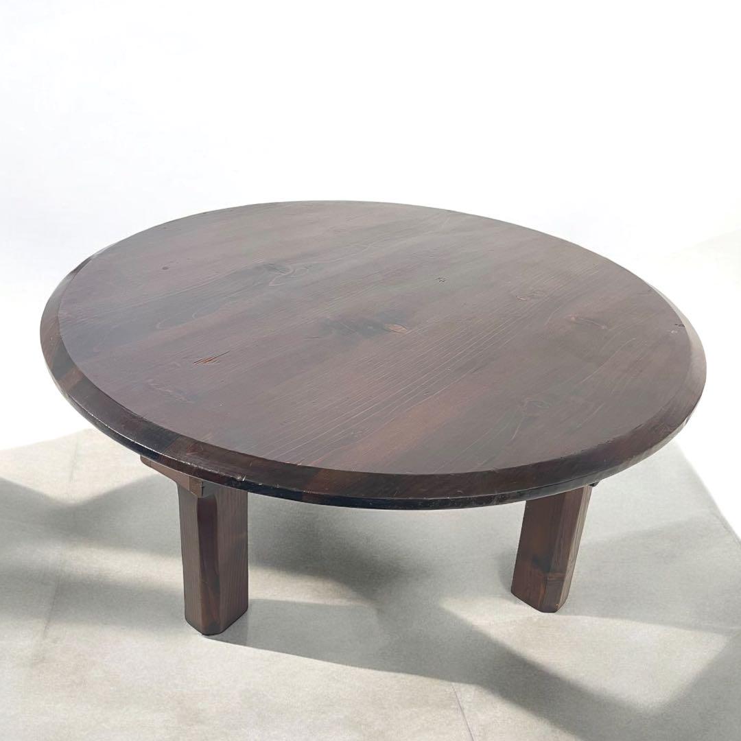 【35％OFF】 HR303 【古いちゃぶ台】池田木工 シャビー レトロ 85cm 座卓・ちゃぶ台