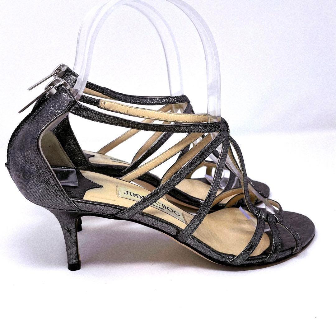 美品 】Jimmy Choo ジミーチュウ グリッターサンダル37(23.5)