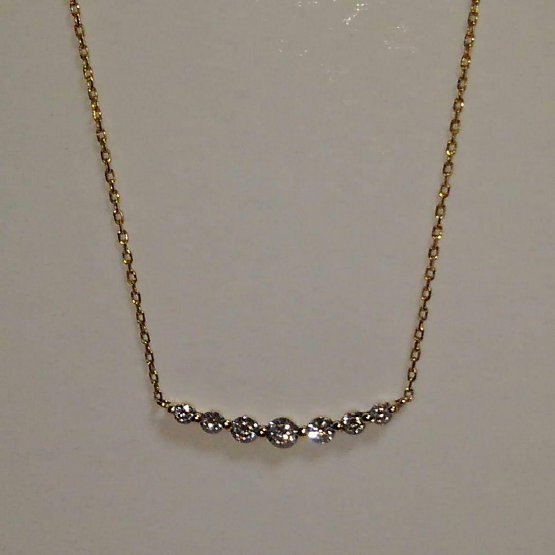 agete　K18 ダイヤモンド ネックレス 0.2ct ￥132,000