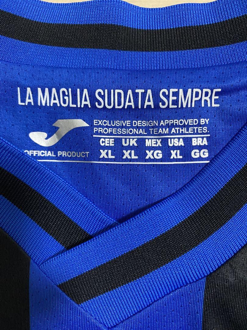Joma サッカーシャツ XL 青黒ストライプ　アタランタ