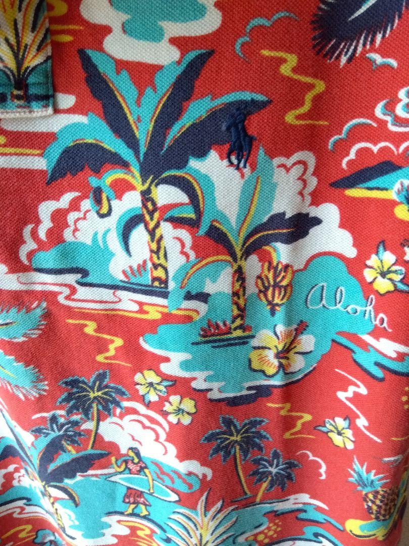 POLO RALPH LAUREN 総柄 ポロシャツ M
