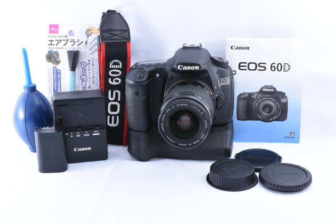 Canon - Canon EOS60d バッテリーグリップ付き キヤノンeos60d 60da 60d-a LP-E6 as BG-E9交換用オリジナル電源