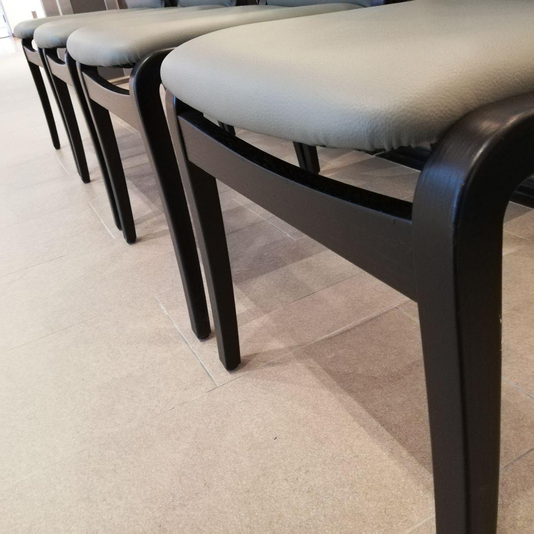 ◇リフレッシュ品　天童木工　ダイニングチェア / スタッキングチェア4脚セット