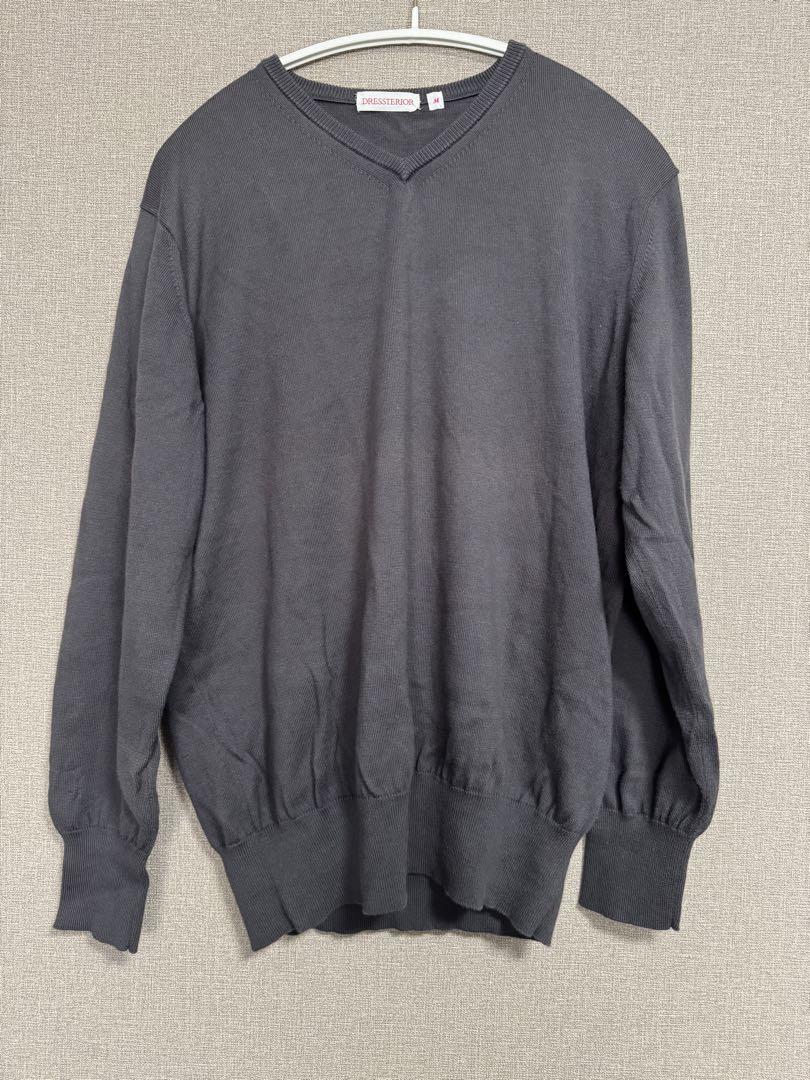 DRESSTERRIOR ダークグレー Vネック ニット M