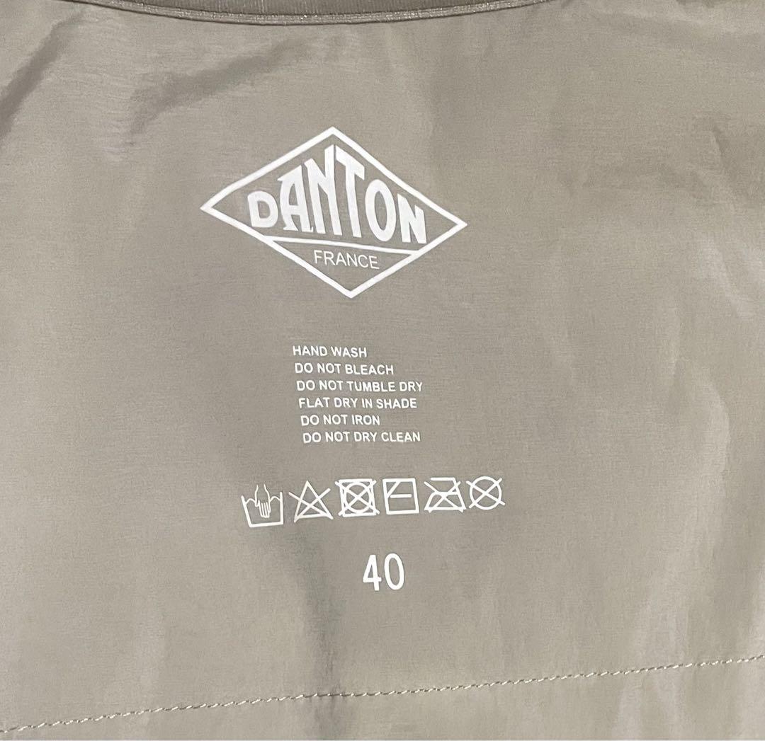DANTON ナイロン ノーカラージャケット アイボリー　レディース　メンズ