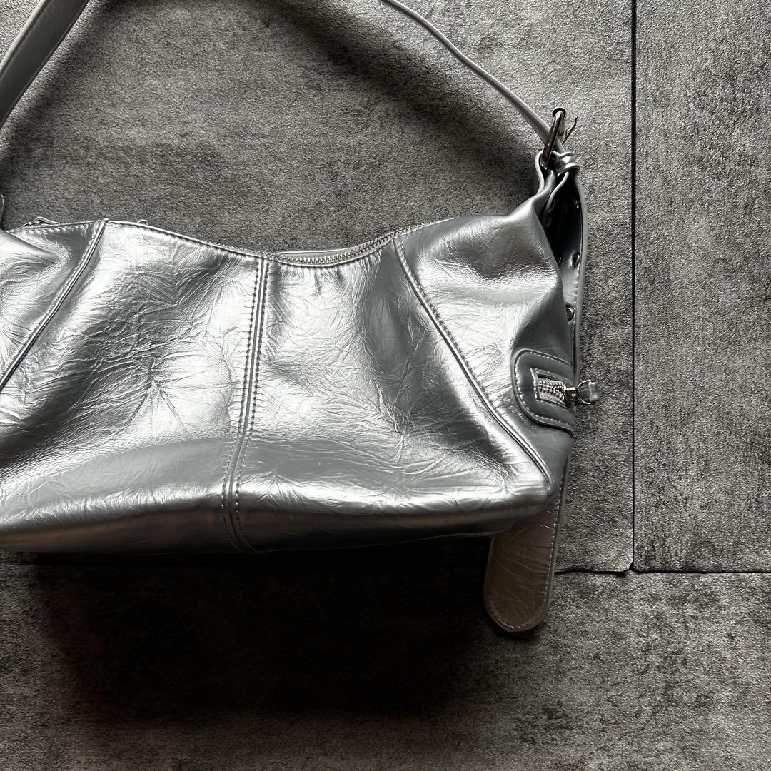 archive grunge shoulder bag y2k silver - メルカリ