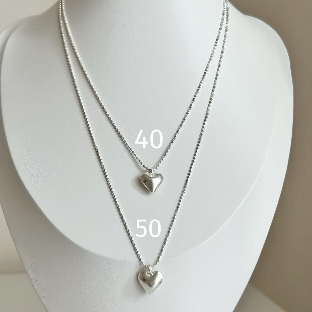 ファッションアイテム人気ランキング 新品 イタリア製 ハート ボールチェーンネックレス シルバー925 アクセサリー