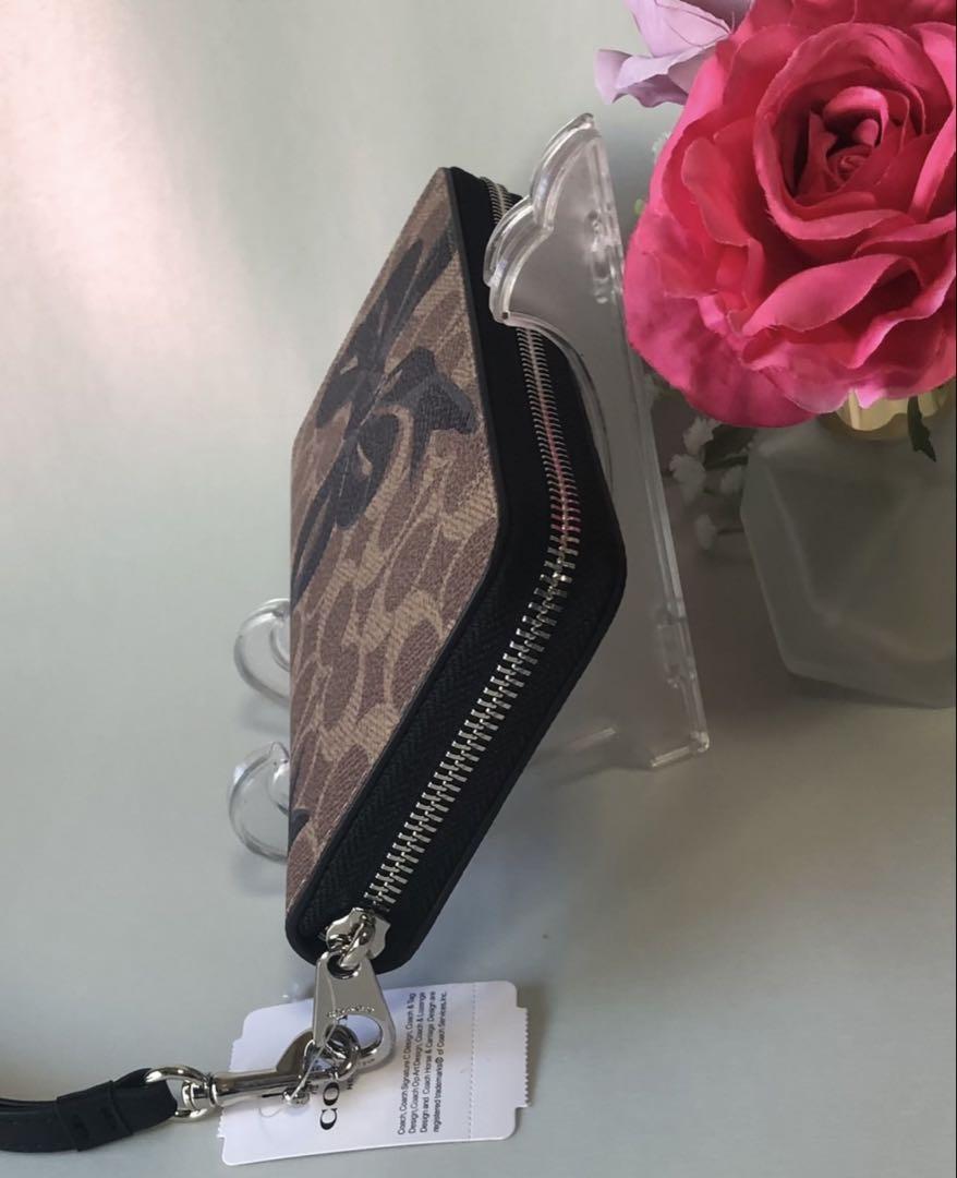 COACH 長財布新品新作リボン柄黒