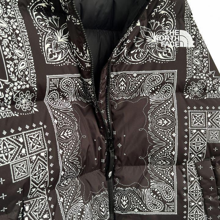 【韓国購入】THE NORTH FACE ダウンジャケット ペイズリー NOVELTY ULTIMATE DOWN JACKET ブラック 黒 Lサイズ バンダナ柄 ☆THE NORTH FACE☆韓国☆NOVELTY ULTIMATE DOWN JACKET NJ2DN63