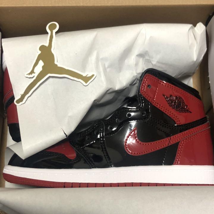 限定セール2022 NIKE ナイキ ジョーダン 1 PS パテントブレッド 19cm 新品未使用 eS7vA-m49840065368 品質保証得価
